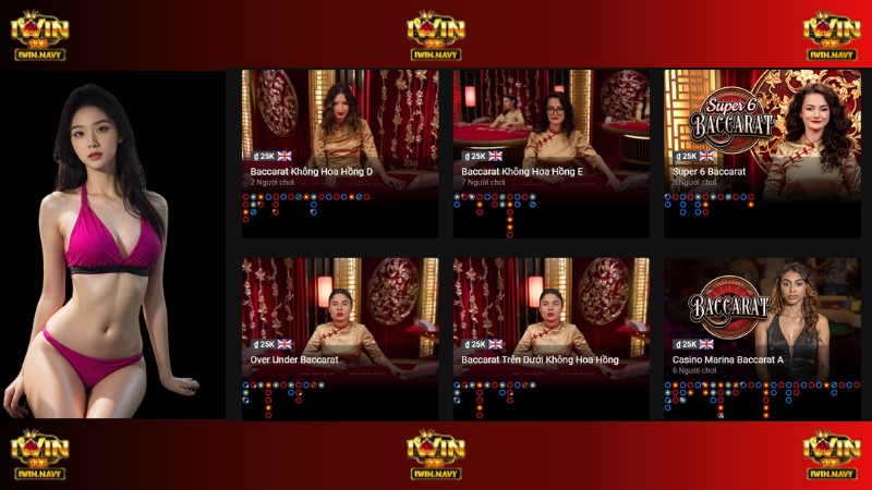 Các phiên bản Baccarat hấp dẫn tại iWin